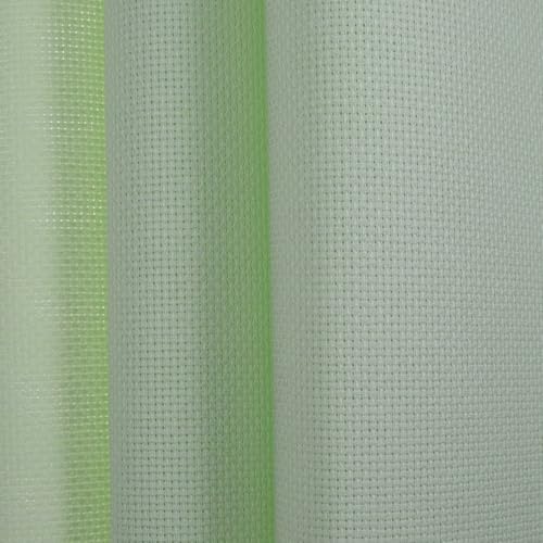 KCS 3 pc of 15" x 18"(38cmx45cm) Counted Cross Stitch Cotton Aida Cloth Needlework Rolled Fabric Box,16CT,Light Green - color: Light Green, size: 16CT