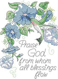 Awesocrafts Cross Stitch Kits, Quotes Praise God from Whom All Blessings Flow Easy Patterns Cross Stitching Embroidery Kit Supplies Christmas, Stamped or Counted (Praise God, Counted) - size: Counted