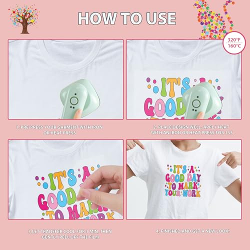 Dtf Transfers Ready to Press - 20Pcs Happy Dot Day Iron on Transfers for Tshirts, International Dot Day Iron on Decals Patches, Teacher Kids Colorful Heat Stickers for DIY Clothes Bags Pillow - color: Happy Dot Day928