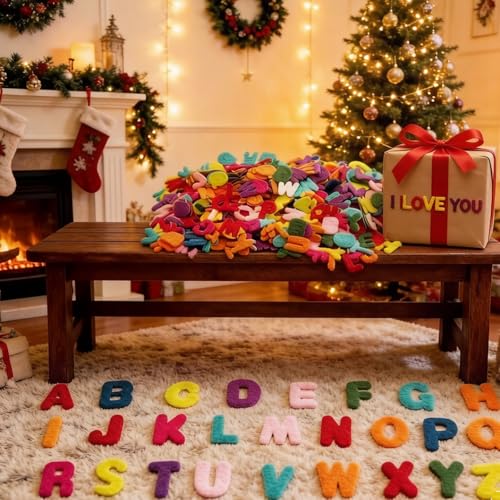 520Pcs Felt Letter Stickers, 1 Inch Alphabet for DIY Crafts