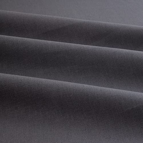 Kaufman Essex Linen Blend Graphite, Fabric by the Yard - color: Graphite