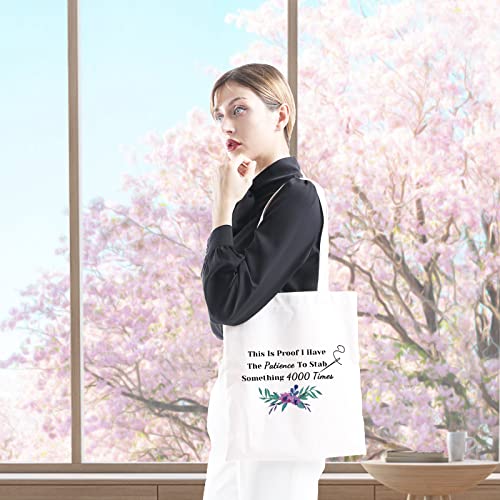 GJTIM Cross Stitch Gift Cross Stitch Project Bag This Is Proof I Stab Something 4000 Times Sewing Project Bag - color: Sth. 4000 Times Tote