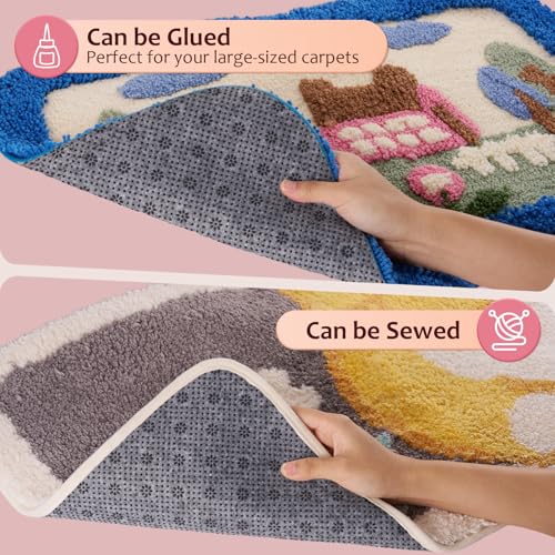 BESGEER 80×120 Inch 2mm Non-Slip Rug Backing Tufting Cloth - size: 6'8" x 10' (Rectangular)
