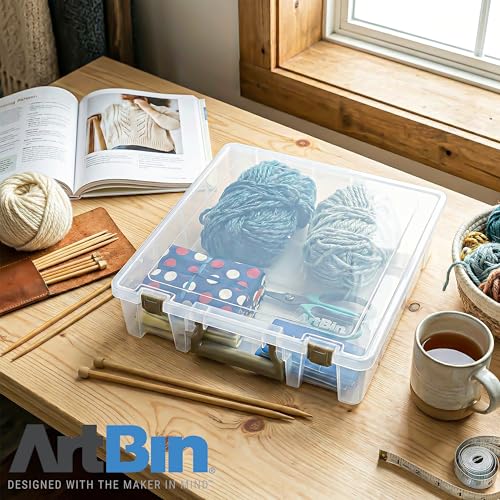 ArtBin Super Satchel 1-Compartment Craft Storage Box, Clear - color: Gold, size: 1 Pack