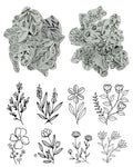 YUYUZSEN 59 Pcs Water Soluble Hand Sewing Stabilizers, Embroidery Stick and Stitch Embroidery Paper Wash Away, Floral Patterns for Hand Sewing Lovers, Adults (Plants Flowers) - color: Flower/Flower*1