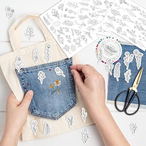 Leaf Embroidery Patterns, Water Soluble Stick and Stitch Paper - style: Leaf140