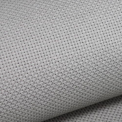 KCS 59" x 1 Yard 14ct Counted Cotton Aida Cloth Cross Stitch Fabric (Medium Grey) - color: Medium Grey