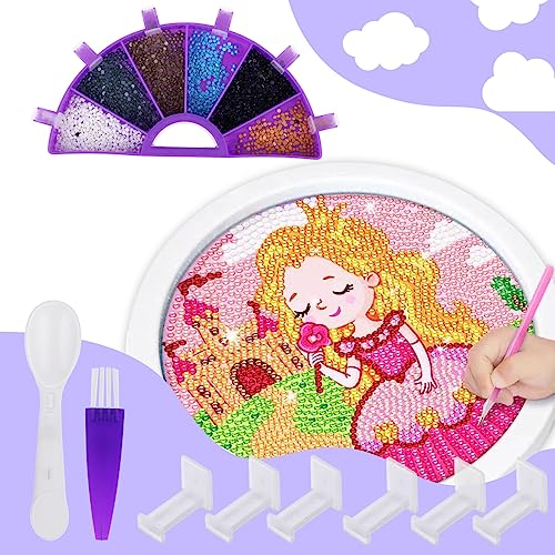 cobee Diamond Painting Tray Kit, 6 Grids Diamond Painting Accessories Tray Organizer with Multiple Stopper Dividers for 5D Diamond Embroidery Nail Art Cross Stitch Tools Bead Sorting Storage(Purple)