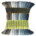 13SKEINS Embroidery Floss - Cross Stitch Threads - Friendship Bracelets Floss - Crafts Floss, Beaver Gray Gradient - color: Beaver Gray Gradient