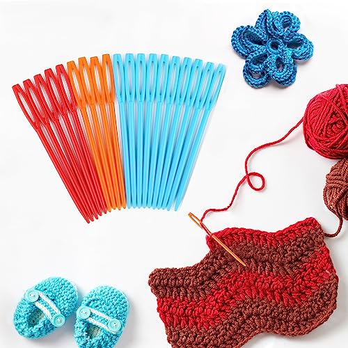100 Pcs Plastic Needles for Yarn, 2.7inch Large Eye Plastic Sewing Needles - size: 100 PCS