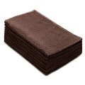 COTTON CRAFT Amazing Kitchen Towels - 8 Pack 100% Cotton Waffle Terry Towel - color: Chocolate, size: 8 Pack