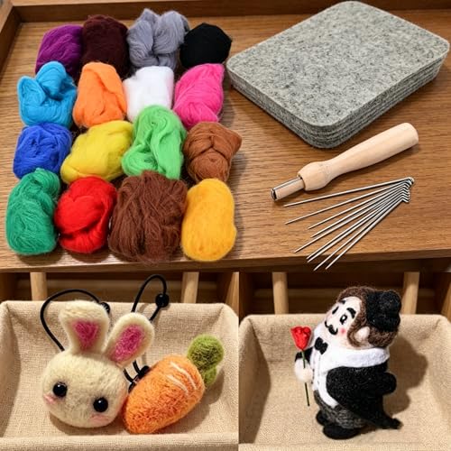 Wool Needle Felting Pad, Felting Mat, Wool Art Block Supplies, 6x6x1 inch