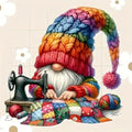 DYAIANGMU Gnome Stamped Cross Stitch Kit for Adults 13.7x13.7 inches - color: gnome-6