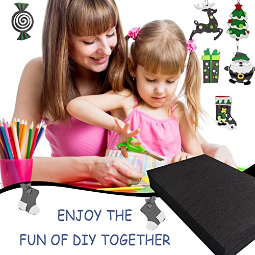 Jtnohx Stiff Felt Sheets, 32 Pcs Felt Fabric, 7"×11.3" Color Felt for Crafts, Craft Felt Square for Sewing (Black) - color: Black