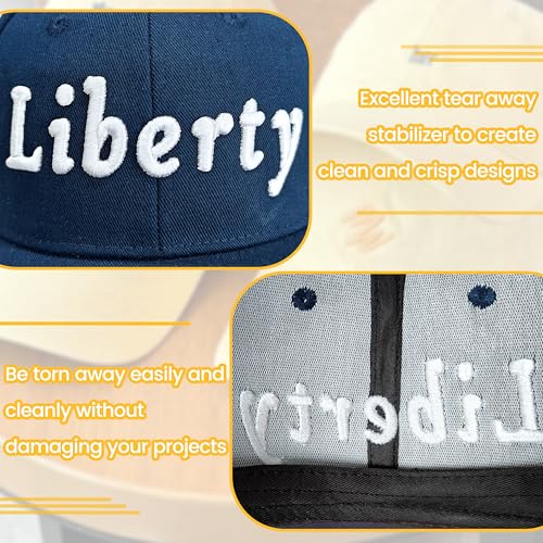 New brothread Caps and Hats Tearaway Embroidery Stabilizer -4" x 50 Yd Roll - size: 4"x50yd roll