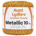 Red Heart Metallic Crochet Thread, 10, Gold - color: Gold, size: Size 10
