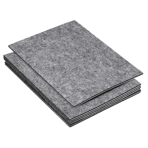 PATIKIL 8x6 Inch Lamp Base Felt, 6Pack 3mm Thickness Rectangle Felt Furniture Pad Soft Adhesive Non-Slip Anti-Scratch Backed Felt for Lamp Furniture DIY Craft, Grey - color: Grey, size: 8x6 Inch