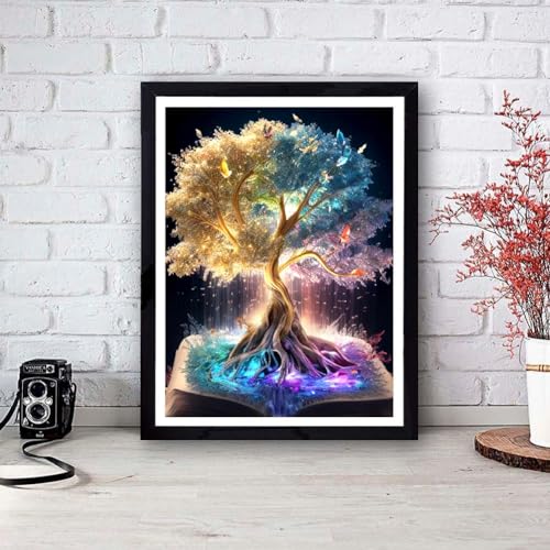 Tiwabb Tree of Life Stamped Cross Stitch Kits for Adults Beginners - color: Tree of Life