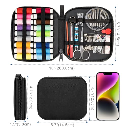 Sewing Kit Basic for Adults, 87 Pcs Sewing Kit with Needle and Thread, Sewing Supplies Portable Travel Emergency Repair Kit for Beginners Home DIY, Gift for Mom and Grandma OKOMER - size: M