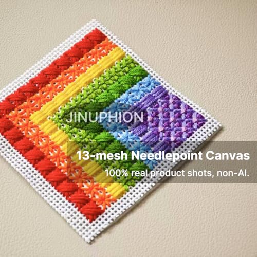 Needlepoint Canvas, 13-Mesh, 20" X 17", Beige Needlepoint Canvas Embroidery Blank Cloth - color: Beige 13-mesh