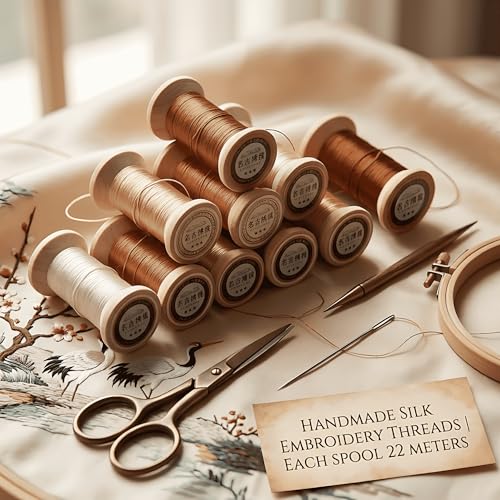 Natural 100% Mulberry Handmade Embroidery Silk Thread Silk Floss (46) - color: 46
