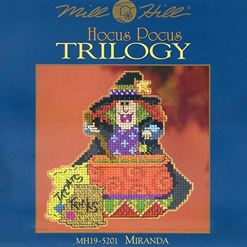 Miranda the Witch Halloween Beaded Cross Stitch Kit Mill Hill 2015 Hocus Pocus Trilogy MH195201