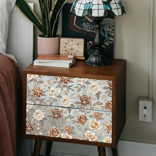 Peacoblue Vintage Floral Rub On Transfers for Furniture Craft 6"x12" - style: Vintage Floral Pattern