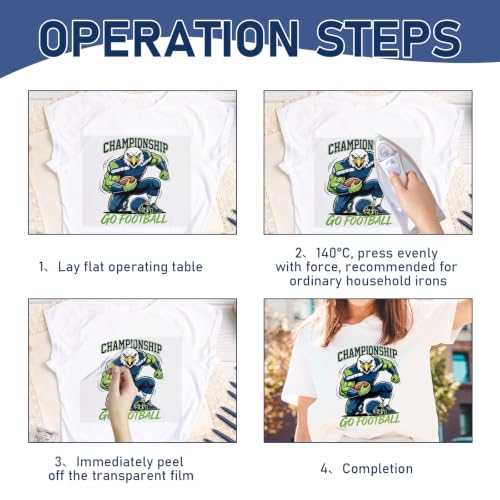 Dazoratix Football Iron on Transfers - 16 Sheets Sport DTF Ready to Press Bulk Heat Patches Game Day Sticker Rugby Ball Lovers Vinyl Decal for T Shirts Clothing Pillow Bag Hat DIY Crafts Decorations - style: Football