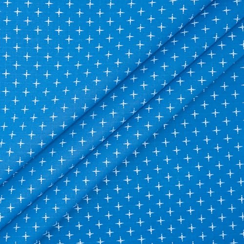 Singer Fabric, 100% Cotton, Embroidery Fabric, Cut by The Yard, Navy - color: Navy