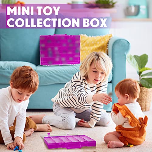 Juexica 2 Pcs 48 Grid Plastic Bead Storage Organizer Box, Purple - color: Purple