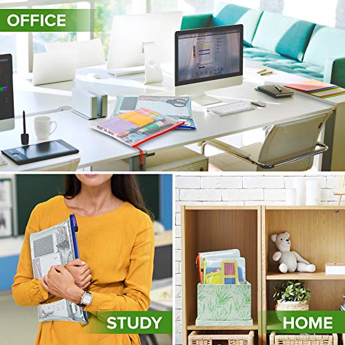 10 Pack Mesh Zipper Pouch Bags A4-13.5x9.5 in Plastic Zipper Pouches for Organizing - Document Bags With Zippers - Letter Size Zippered Pouches - Document Pouch With Zippers - size: 10 Pack A4