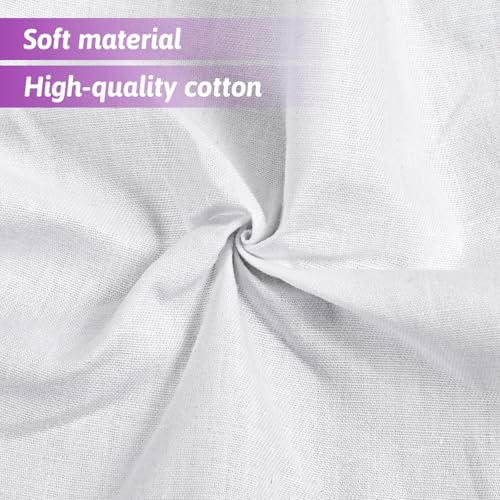 100 Pack 10-inch Cotton Fabric Squares, 10″ Precut Quilting Fabric Bundles, Solids White Charm Pack, for DIY, Beginners, Sewing, Craft - color: White, size: 10″