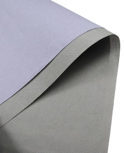 KCS 2 pc of 15" x 18"(38cmx45cm) 16 Count Cross Stitch Cotton Aida Cloth Needlework Fabric Box (Light Steel Grey+Medium Grey,16CT) - color: Light Steel Grey+medium Grey, size: 16CT