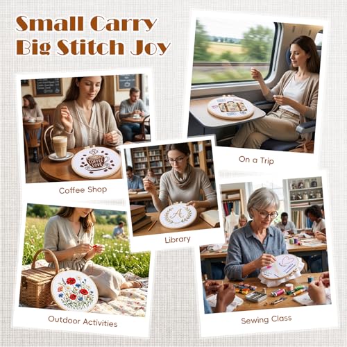 TITINICE Upgraded Embroidery Stitch Book Kit, Large-Format Learning Book