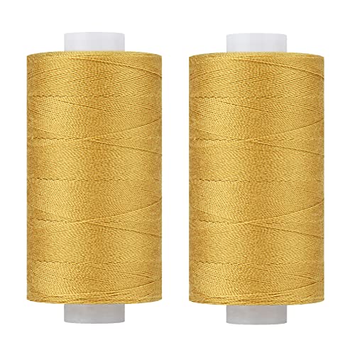 Simthread All Purpose Thread Polyester 400Y Golden Brown - color: Golden Brown PP#033