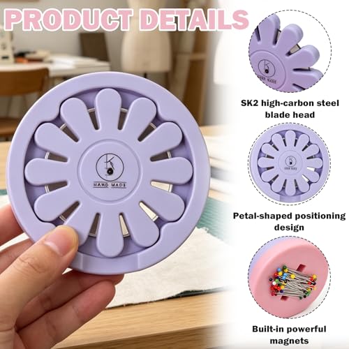 Thread Cutter Tool Thread Cutter for Sewing Blade Saver Thread Cutters for Quilting Thread Cutting Tool Thread Cutter Pendant Thread Cutter for Chain Piecing in Quilting- Purple (Blade Not Removable)