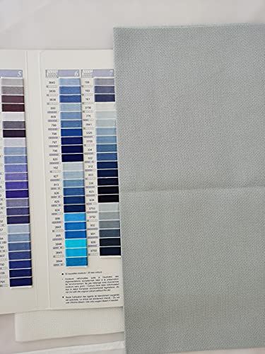 KCS 16CT Counted Cotton Cross Stitch Aida Cloth Fabric (Sea Foam, 12" x 59") - color: Sea Foam, size: 12" x 59"