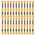HARFINGTON 24 Skeins Embroidery Floss 8m Each Egyptian Long Fiber Cotton Cross Stitch Thread 26S/2x6 for Embroidery Projects Bracelet, Golden Tone - color: Golden Tone