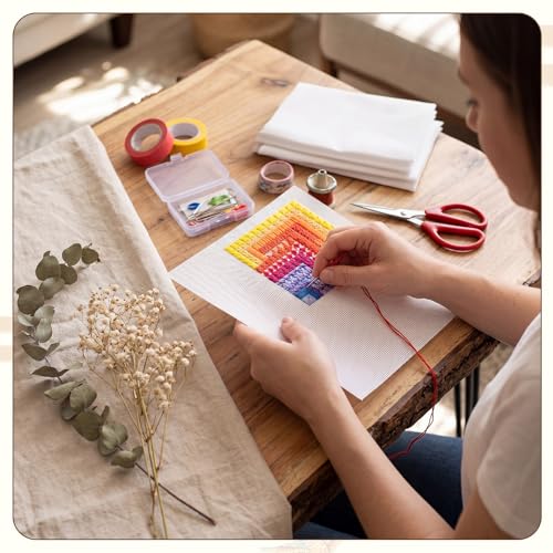 Mifoci 91 Pcs 18 Mesh Needlepoint Canvas Kit, 8 Pcs 18"x20" Blank Mesh - size: 18x20 Inch