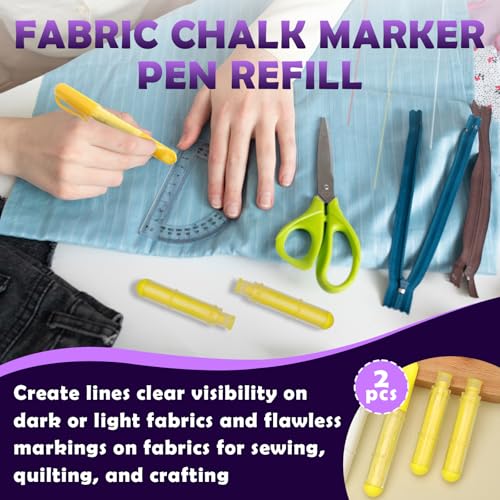 2PCS Sewing Chalk Refill - Yellow - color: Replacement - Yellow