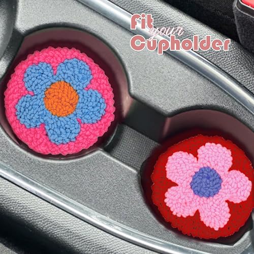 SEREDH Punch Needle Kit for Beginners Adults Easy Needle Punch Embroidery Set Including Threader Instruction Fabric Hoop Yarn Coaster DIY Making Kit Supplies,Set of 8 Flower Art Crafts Gifts - color: Flower