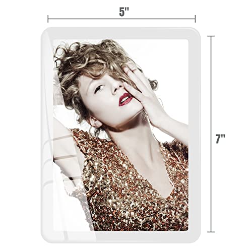 Bluesun 5x7 picture frame white,Vertical & Horizontal Wall & Tabletop - color: white, size: 5x7（1 Pcs）