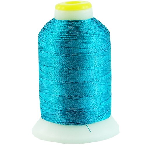 ThreadArt Metallic Embroidery Thread, 1000M, No. L70 - Aqua Blue - color: AQUA BLUE