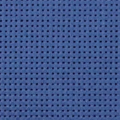 KCS 19" x 28"(48cmx72cm) 11 Count Cotton Aida Cloth Cross Stitch Fabric (Jeans Blue) - color: Jeans Blue