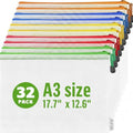 32 Pack Mesh Zipper Pouch Bags A3-17.7x12.6 - Plastic Zipper Pouches for Organizing - Board Game Bags - Puzzle Organizer Bag - Large Zippered Pouch Bag - Mesh Pouches with Zippered - Puzzle Storage - size: 32 Pack A3