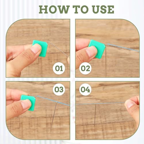 10 PCS Needle Threaders, Automatic Needle Threader for Sewing Machine Square Plastic Self Threading Needles Threader Tool for Embroidery Floss, Hand Sewing, Cross-Stitch Craft, Fits All Needles Sizes - style: Square