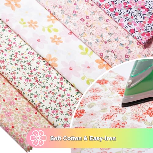 Pre-Cut Cotton Fabric Squares (42pcs 10'' Floral) - color: 42pcs 10'' Floral