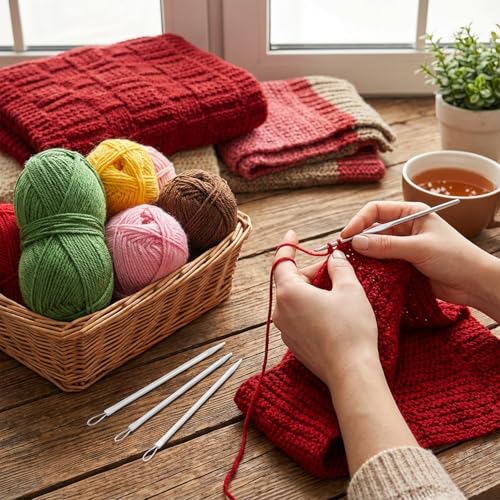 TIESOME 9 PCS Yarn Needle, 3 Sizes Nylon Thread Rope Threader Large Eye Tapestry Needle Weave Knitting Needles Yarn Sewing Needles for Hand Crafts Sewing Knitting Crochet