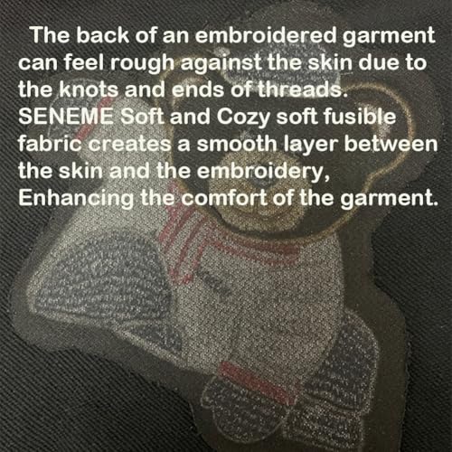 Seneme Soft & Cozy Embroidery Stitch Cover 12" x 12yd Fusible Stabilizer - color: Black