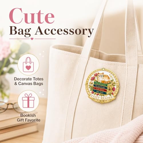 Magnetic Needle Minder for Cross Stitch, Cat Needle Keeper for Book Lover